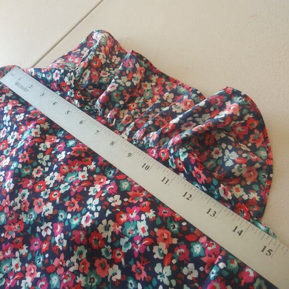 Croft & Barrow multicolored floral women's size PXS long sleeve blouse - Picture 11 of 15